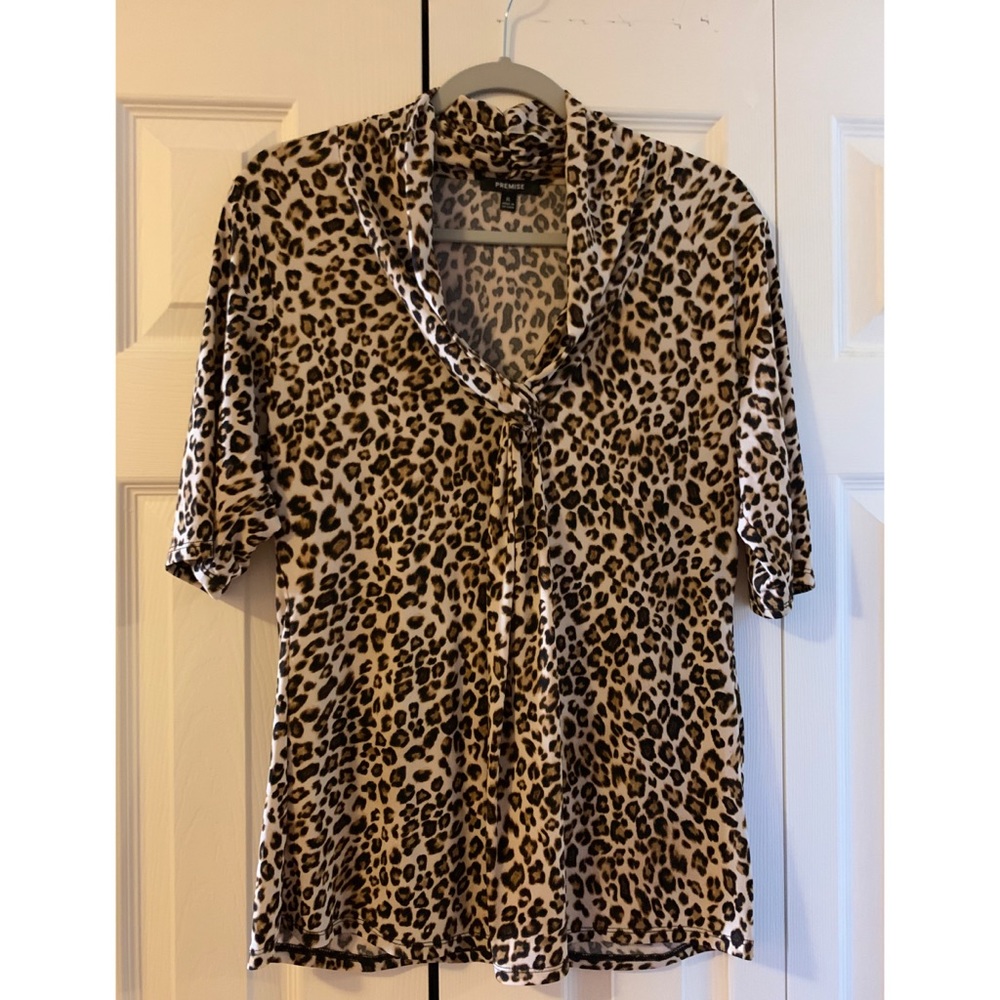 Stretchy Animal Print Blouse